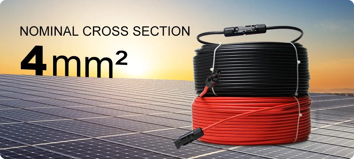 Solar Cable 1*4.0mm Black Single Core , Double insulation 100M/Roll
