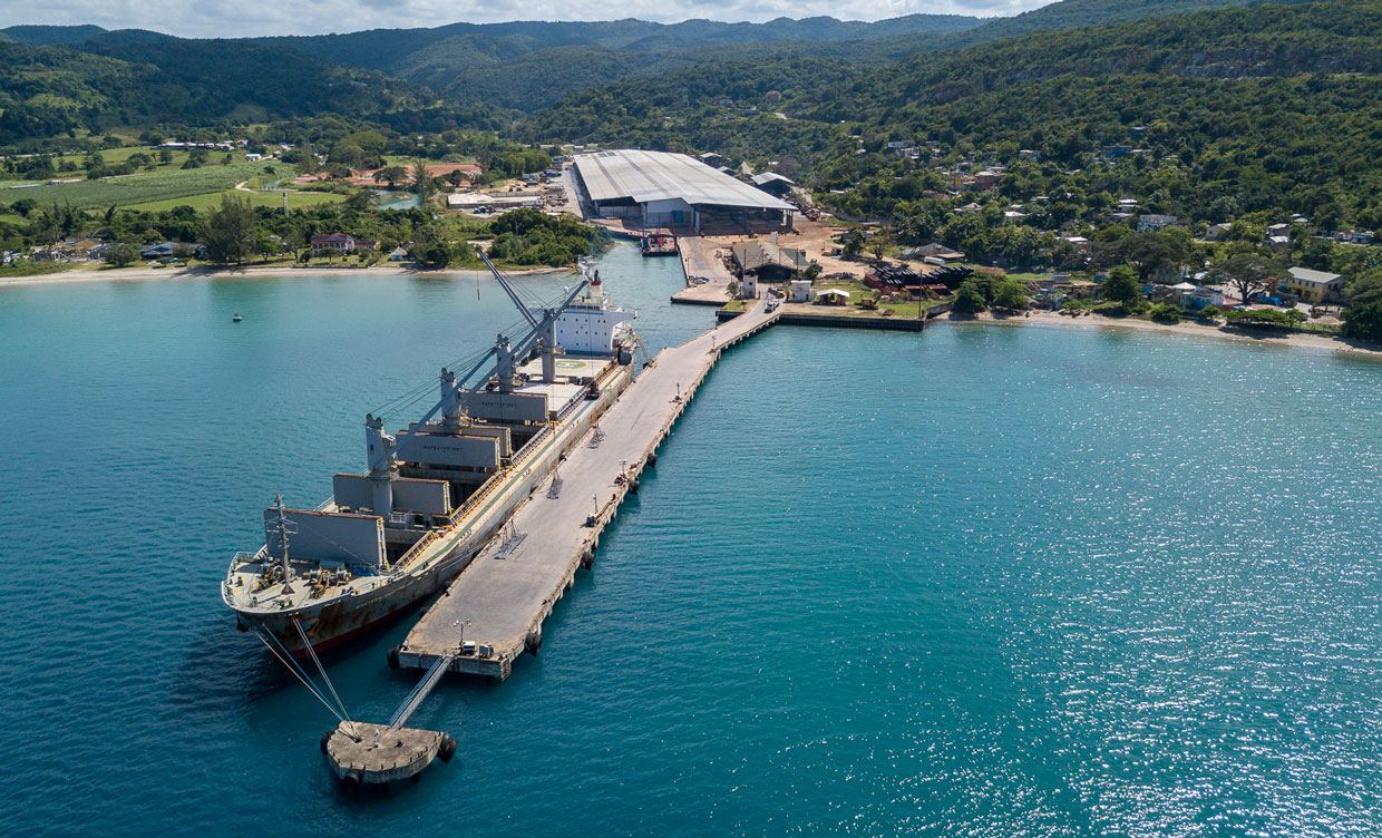 Rio Bueno port and warehouse